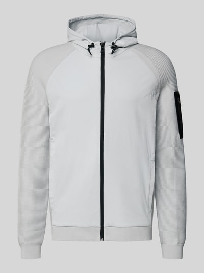 BOSS Green Regular Fit Sweatjacke aus Viskose-Mix Modell 'URBAN COMMUTER' Hellgrau 2