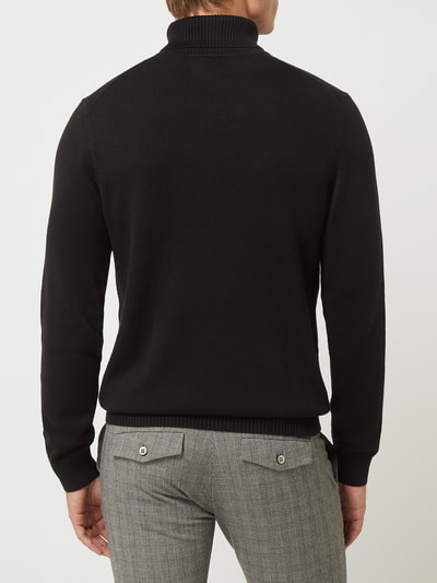 Christian Berg Men Rollkragenpullover mit Merinowoll-Anteil Black 5