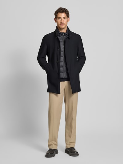 Strellson Regular fit lange jas met uitneembare binnenkraag, model 'FINALLY FLEX' Zwart - 1