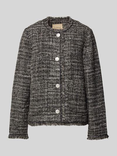 Smith and Soul Jacke in Bouclé-Optik Anthrazit 1