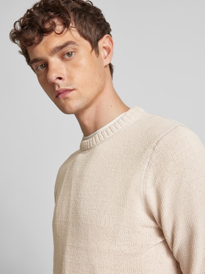 Only & Sons Strickpullover mit Rundhalsausschnitt Modell 'SETHAN' Beige 3