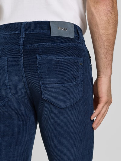Brax straight fit corduroy broek van katoenmix model 'Mythos Flex Cord' Blauw - 3