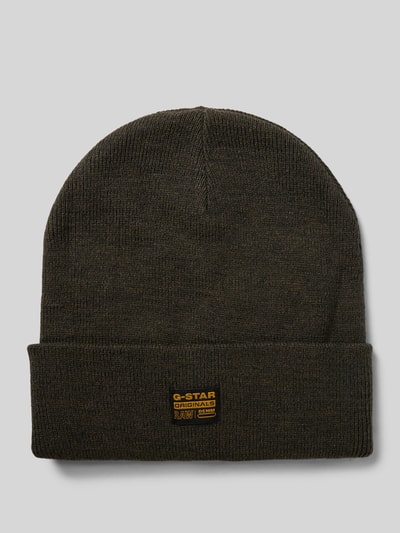 G-Star Raw Mütze mit Logo-Patch Modell 'Effo' Anthrazit 1