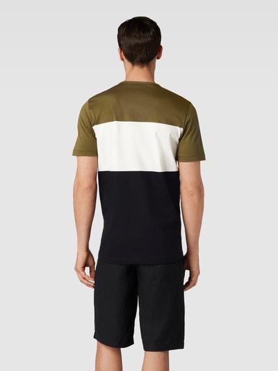 Selected Homme T-Shirt im Colour-Blocking-Design Modell 'FRANK' Oliv 5