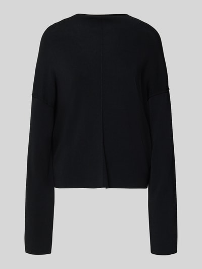 Jake*s Collection Oversized Strickpullover mit Rundhalsausschnitt Black 2