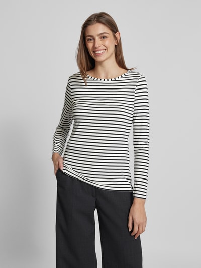 Oui Shirt met lange mouwen en boothals, model 'SUMIKO'  - 4