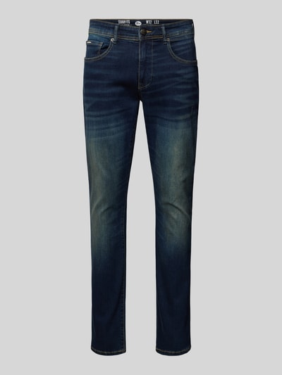 Petrol Slim Fit Jeans im 5-Pocket-Design Jeansblau 2