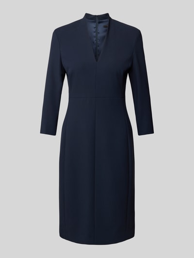 Windsor Knielanges Kleid mit V-Ausschnitt Marine 2