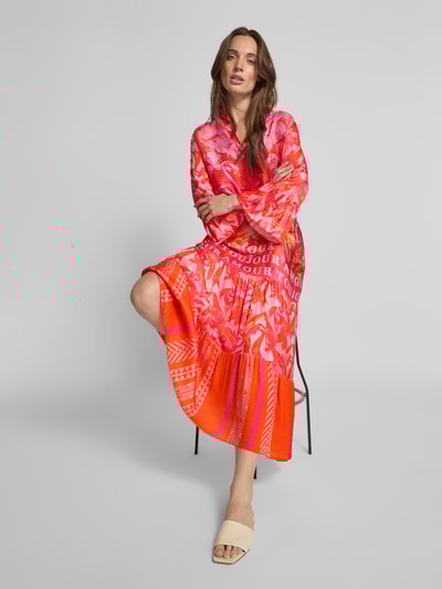 miss goodlife Tunikakleid aus Viskose mit V-Ausschnitt Pink 3