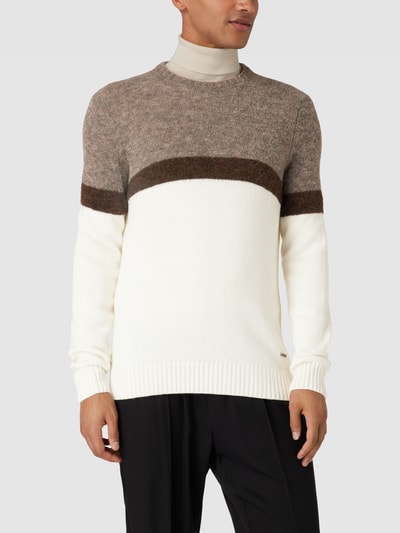 JOOP! Collection Strickpullover mit Label-Applikation Sand 4