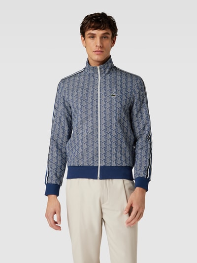 Lacoste Sweatjack met all-over motief Donkerblauw - 4