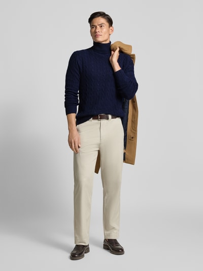 Polo Ralph Lauren Slim fit gebreide pullover van een mix van wol en kasjmier Marineblauw - 1