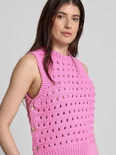 Stella Nova Pullunder mit Lochstickerei Pink 3