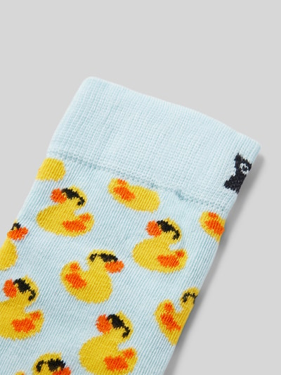 Happy Socks Socken mit Label-Print Hellblau 2