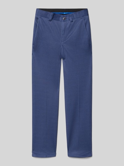 Produktfoto, blaue Stoffhose mit französischen Eingrifftaschen von G.O.L., Slim Fit, Material-Mix mit Viskose-Anteil, gerade geschnitten