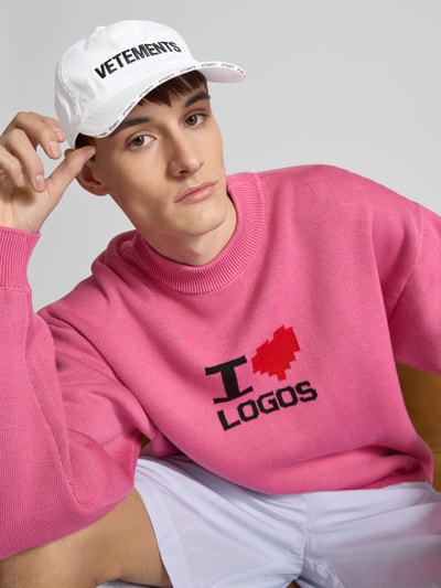 VETEMENTS Basecap mit Label-Stitching Weiss 1