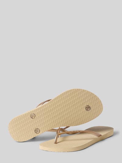Havaianas Japonki z detalem z logo Beżowy 4