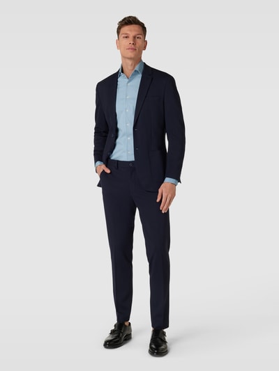 Profuomo Slim fit zakelijk overhemd met kentkraag Jeansblauw - 1