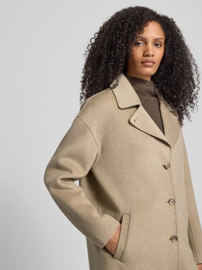 Anine Bing Relaxed Fit Mantel aus Lanawoll-Mix Beige 3