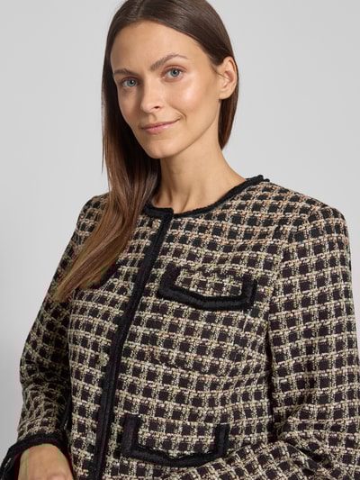 YAS Kurtka o kroju slim fit z efektem bouclé model ‘VISMO’ Czarny 3