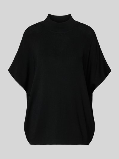 More & More Strickshirt aus Viskose-Mix mit Stehkragen Black 2