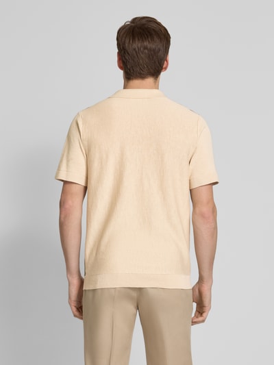 SELECTED HOMME Poloshirt met V-hals, model 'MATTIS' Offwhite gemêleerd - 5