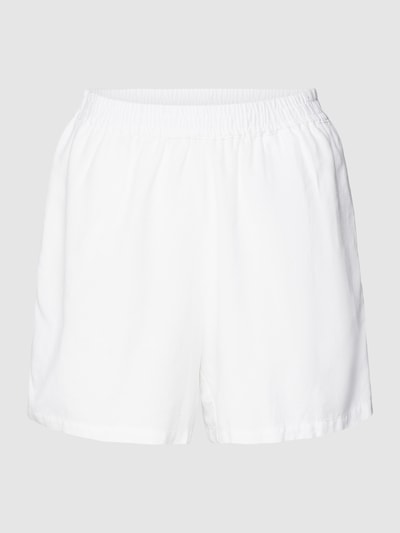 Pieces Sweatshorts met elastische band, model 'MILANO' Wit - 2