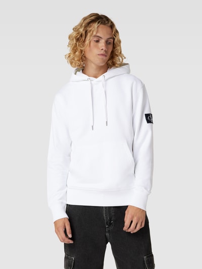 Calvin Klein Jeans Hoodie mit Label-Patch Weiss 4