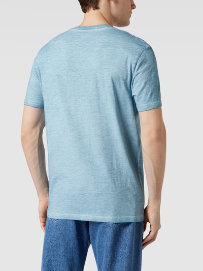 Tom Tailor T-Shirt mit kurzer Knopfleiste Hellblau 5