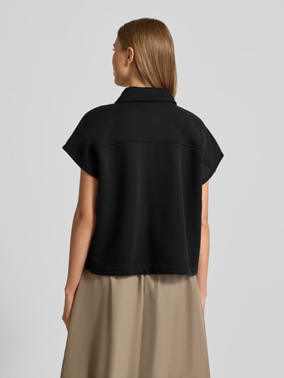 OPUS Sweatjacke mit verdeckter Knopfleiste Modell 'Gesy' Black 5