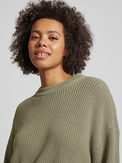 Jake*s Casual Strickpullover mit Raglanärmeln Schilf 3