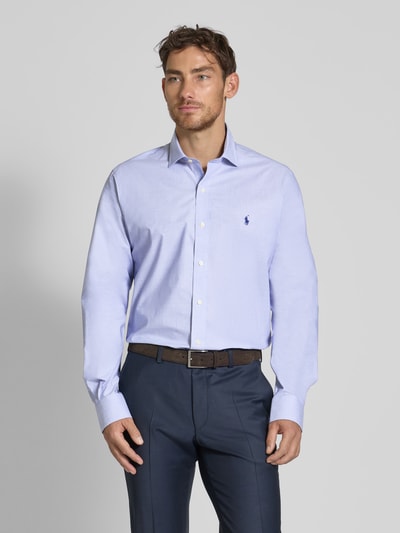 Polo Ralph Lauren Regular Fit Business-Hemd mit Kentkragen Bleu 4
