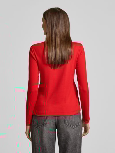 Marc Cain Shirt met lange mouwen van katoenmix Rood - 5