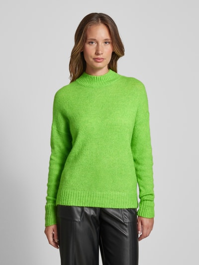 ICHI Gebreide pullover met opstaande kraag, model 'Kamara' Groen - 4