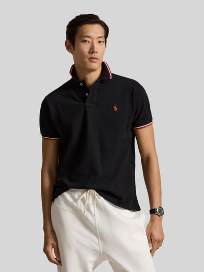 Polo Ralph Lauren Koszulka polo o kroju regular fit z czystej bawełny z paskami w kontrastowym kolorze Czarny 4