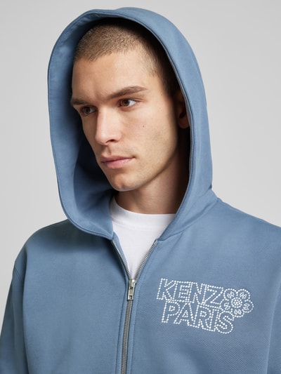 Kenzo Sweatjacke mit Kapuze Rauchblau 3