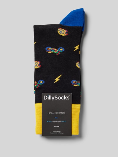 DillySocks Skarpety z wyhaftowanym motywem Czarny 3