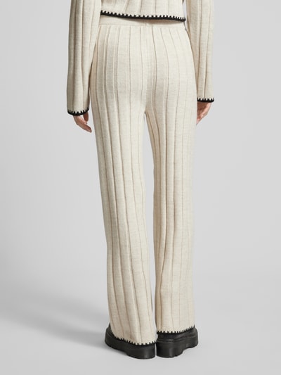 Only Comfort Fit Strickhose mit weitem Bein Modell 'CHICK' Offwhite 5