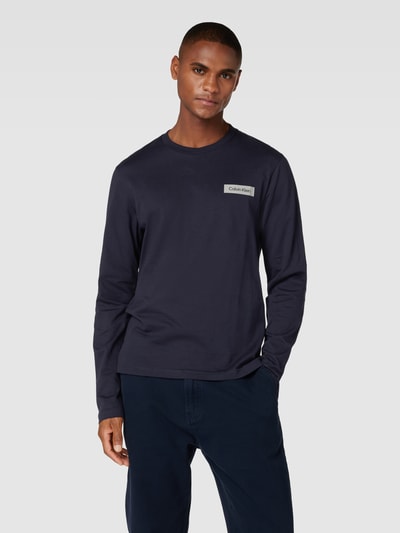 CK Calvin Klein Longsleeve aus Baumwolle mit Label-Detail Marine 4