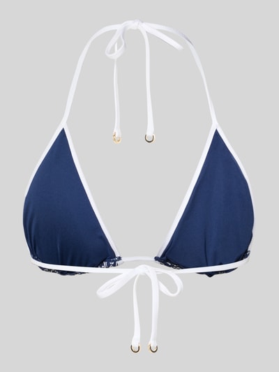 Tommy Hilfiger Neckholder Bikini-Oberteil mit Label-Print Dunkelblau 5