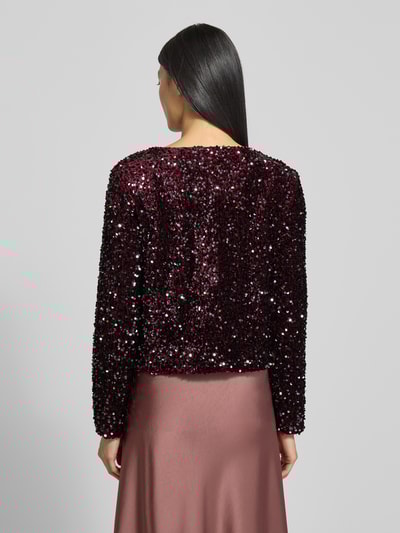 Vila Jacke mit Paillettenbesatz Modell 'FAITH' Pflaume 5