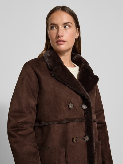 FREE/QUENT Mantel in Leder-Optik Modell 'LAMSE' Dunkelbraun 3