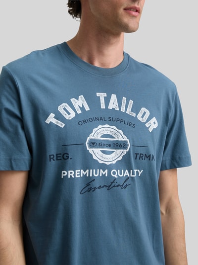 Tom Tailor męski t-shirt o kroju regular fit z czystej bawełny Niebieski 3