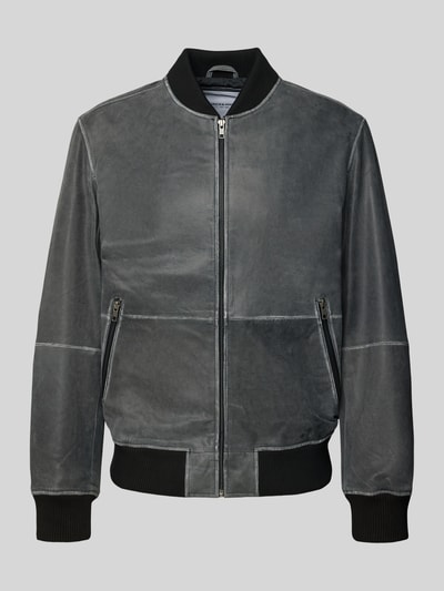 Jack & Jones Jas in leerlook Antraciet - 2