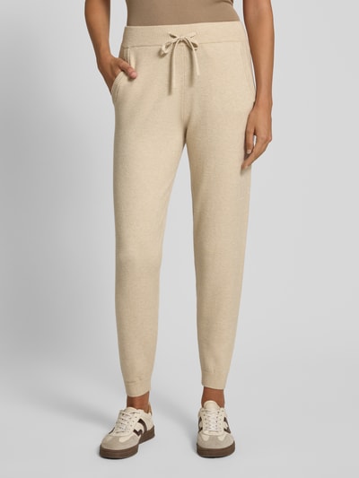 Christian Berg Woman Slim Fit Sweatpants aus Viskose-Mix Beige Melange 4