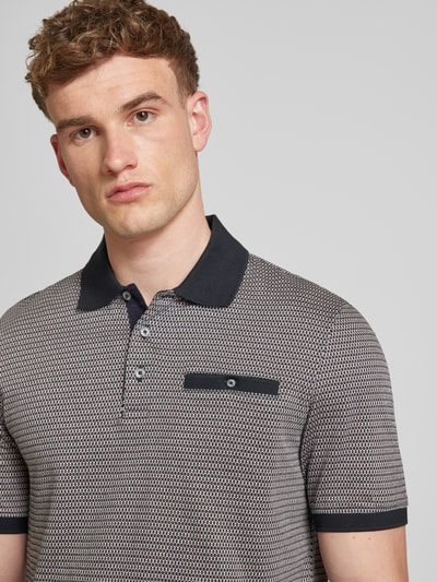 bugatti Poloshirt mit Kontrastbesatz Camel 3