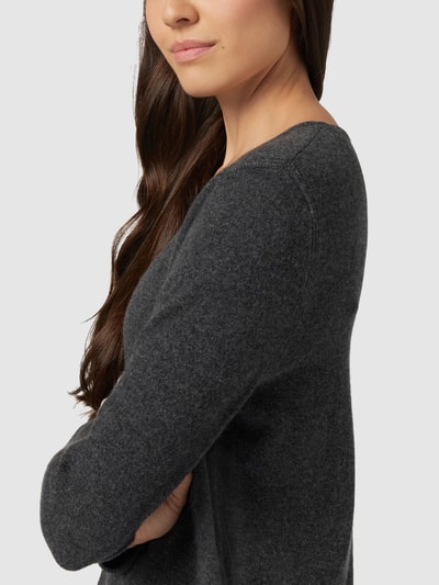 Christian Berg Woman Strickpullover mit Rundhalsausschnitt Anthrazit meliert 3