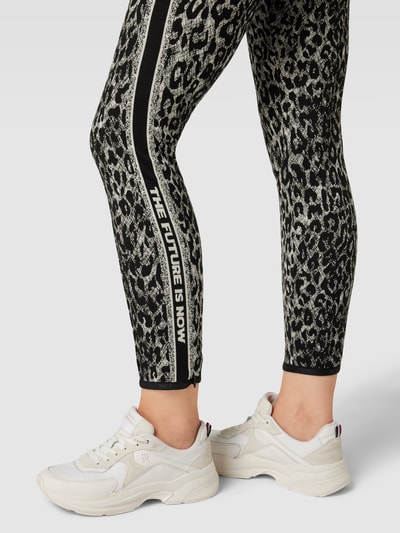 Cambio Comfortbroek met dierenprint all-over, model 'RANEE GALLON' Zwart - 3