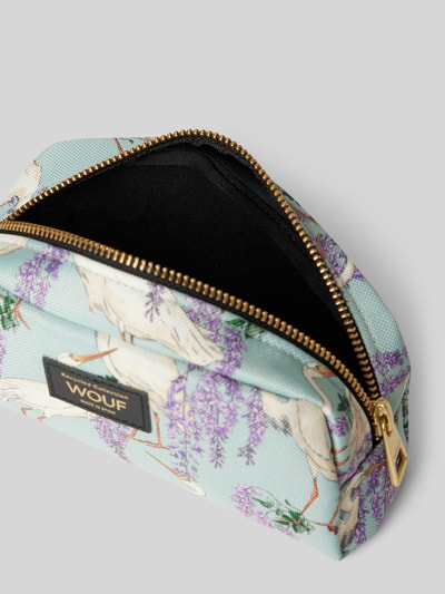 WOUF Kosmetiktasche mit Label-Patch Modell 'Heron' Hellgruen 3