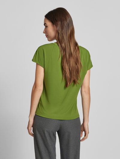 Christian Berg Woman Selection T-shirt met geribde ronde hals Groen - 5